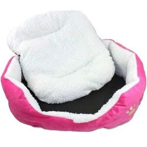 Dog bed new pink fluffy soft plush